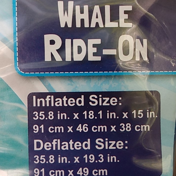 H20 Go Whale Ride on Pool Float Toy - Picture 2 of 10
